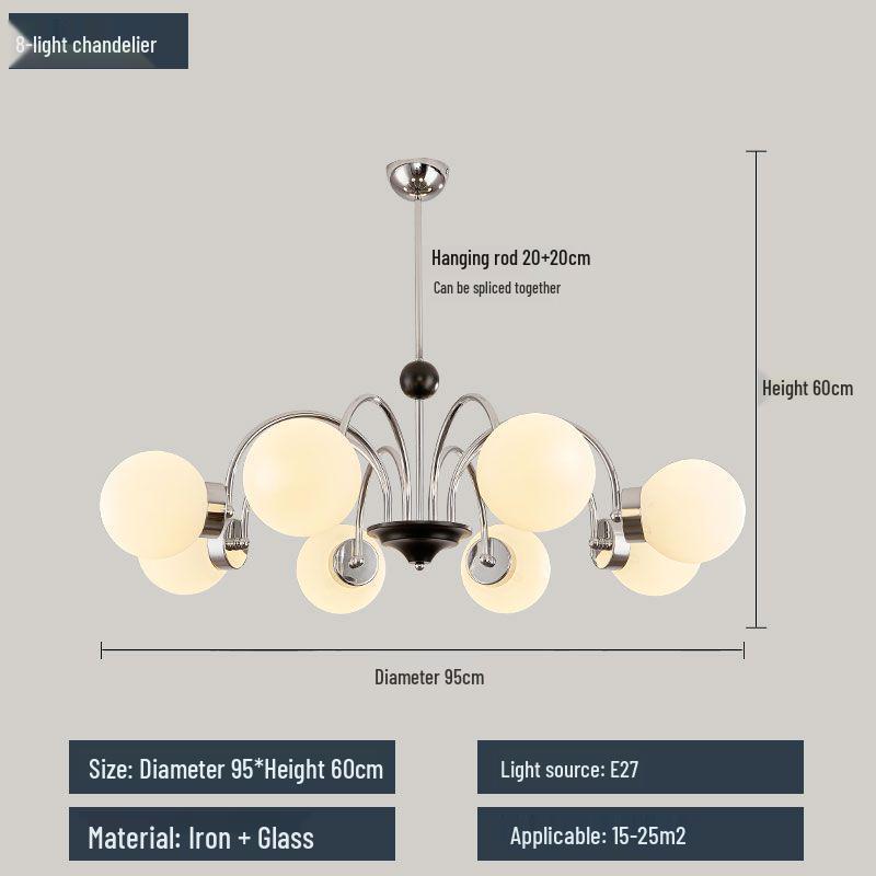 2025 Nordic Wabi-Sabi Chandelier: Mid-Century Bauhaus Style for Living Rooms & Dining Areas