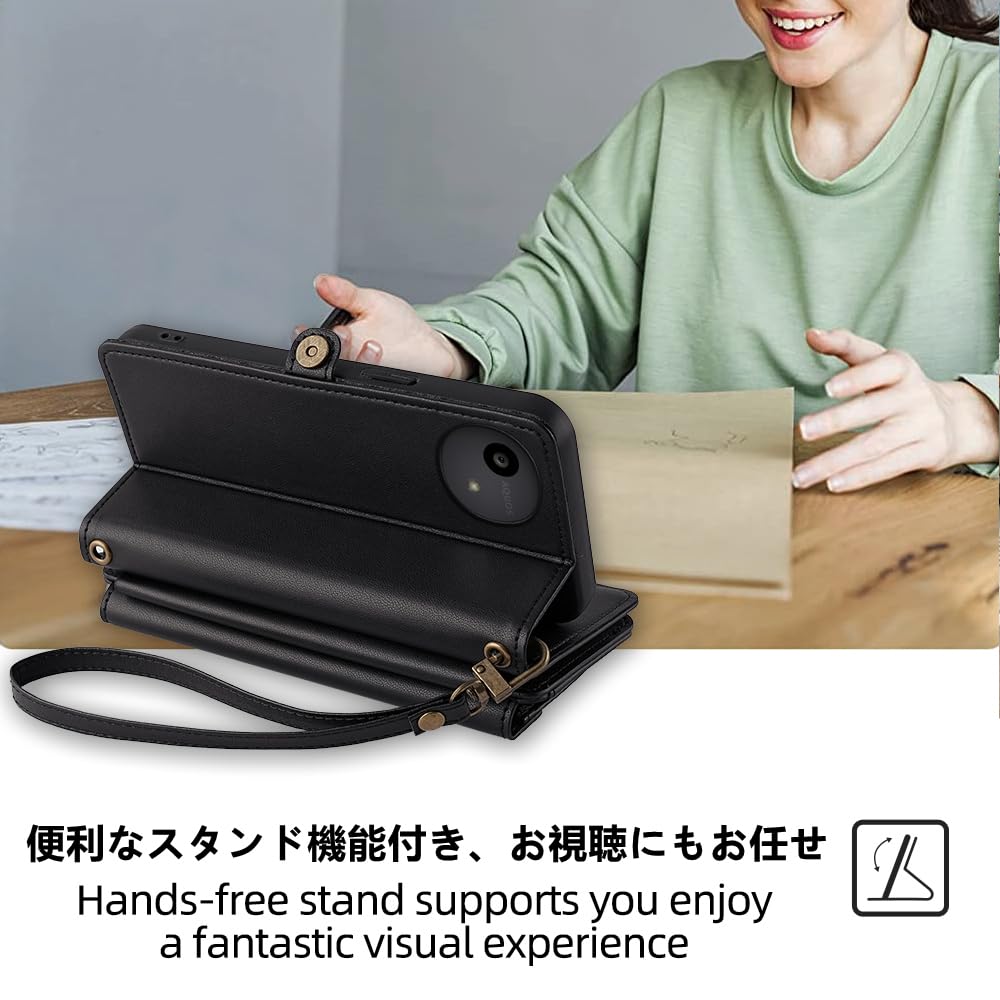 AQUOS wish5 shoulder case with strap for AQUOS AQUOS AQUOS Rakuten Mobile and compatible with Sharp Compatible with Cobeimisr shoulder crossbody card