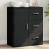 VidaXL Buffet, Sideboard, Storage Cabinet, Living Room Organizer, Interior, Modern, Black Wood 840472