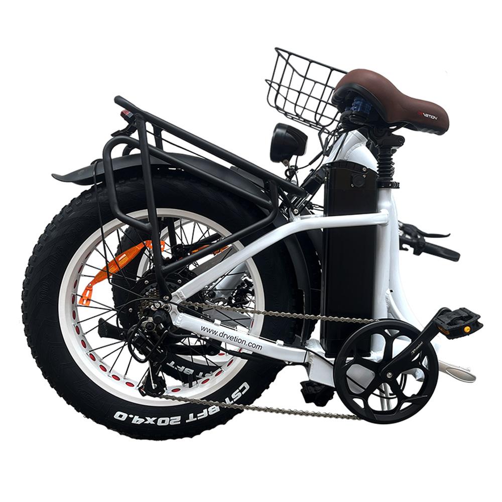 Drvetion CT20 20" Step-Through E-Bike 750W 48V10/15/20Ah City E-Bike, Foldable Design, Basket & Rear Rack for Daily Commuter & Outdoor Use
