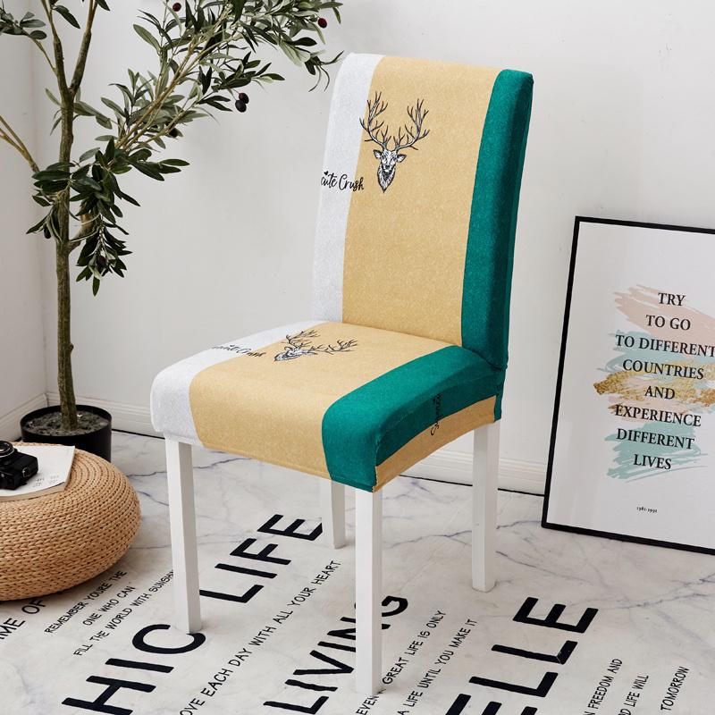 Elastic Dining Chair Cover Stretch Seat Slipcover Chair Covers For Wedding El Banquet Dining Room Office Anti-Dirty Removable