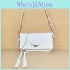 Solid Simple Color Gold Wing Decoration Women Casual Shoulder Bag With Tassels