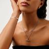 T-Shaped Multi-layer Stackable Necklace: Hip Hop Cuban Link with Niche Design