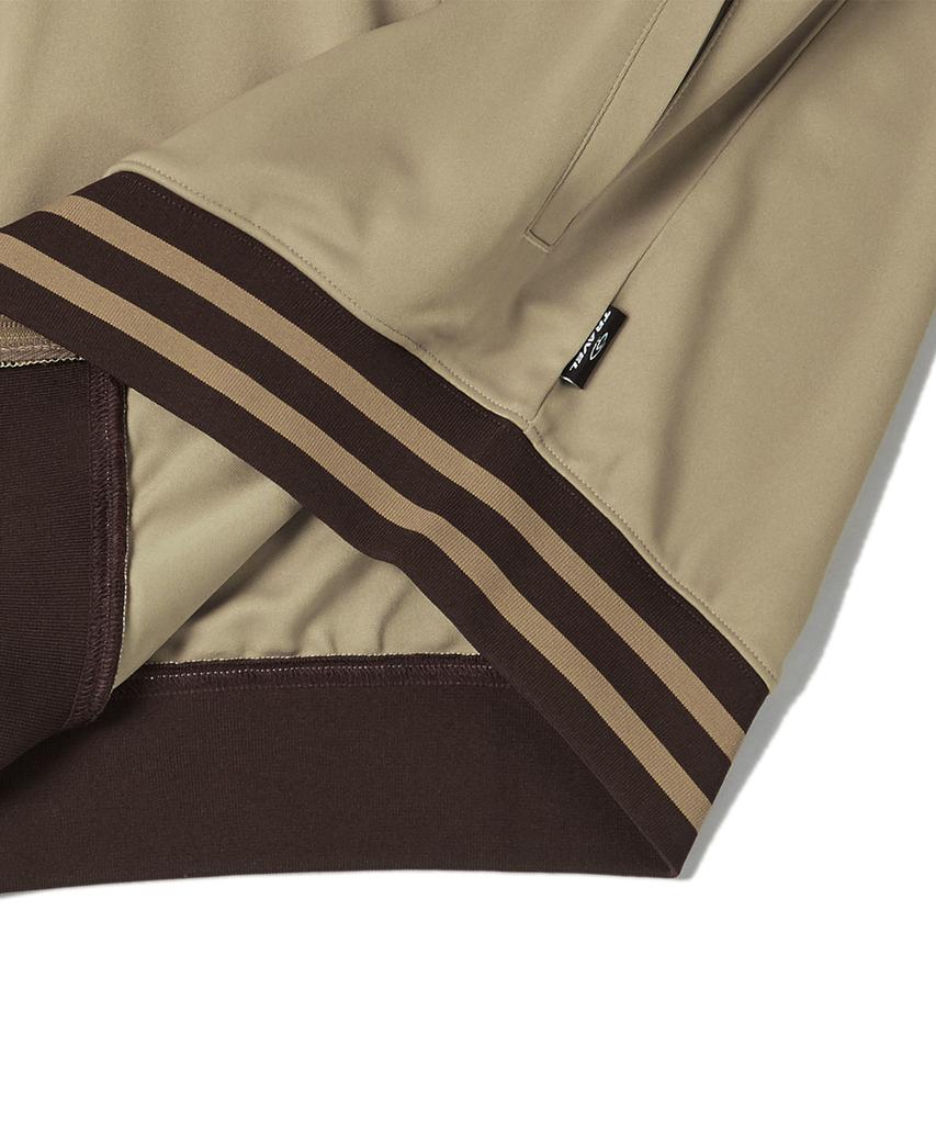 Travel Jersey Track Short Sleeve Jacket Beige