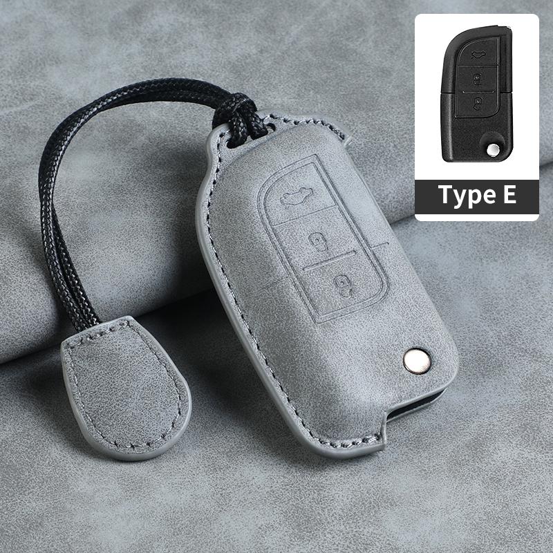 3-Tasten Leder Auto Klappschlüssel Hülle für Changan Alsvin V3 V5 V7 CX20 30 Zhixiang Eulove CS15 CS35 CS75 EV EStar EADO Raeton