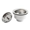 For Sink Opening 70-80mm Waste Kit Sink Strainer Drain Diameter 90mm High Quality PP Silver Sink 1 X Brand New