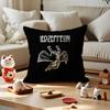 Band LLed ZZeppelin Cushion Cover Silky Short Plush Invisible Zipper Dustproof Sofa Pillow Case for Home Decor