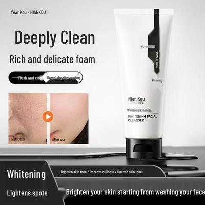 Nian Kou Niacinamide Whitening Cleanser: Brightens Skin, Reduces Dullness and Spots, Ideal for Students.