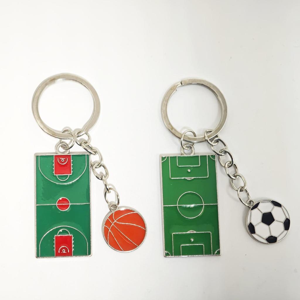 Creative Football and Basketball Keychain Pendant - Ideal Fan Souvenir or Car Key Accessory