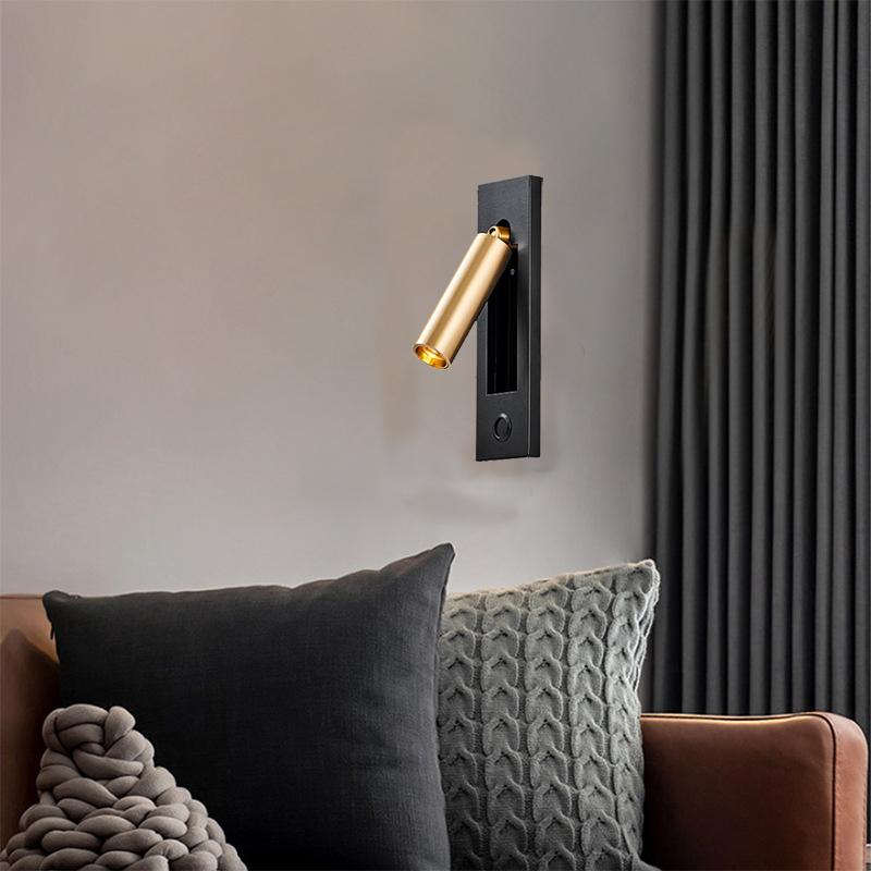 Bedside Led Reading Wall Lamp, Rotatable Wall Spot Lamp, Guest Room Embedded Wall Lamp