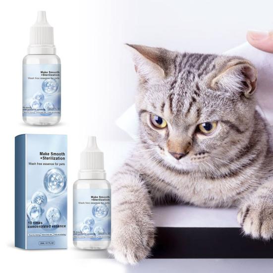 20ML Pet Cleaning Essence Portable Natural Ingredients Water-free Cat Hair Care Essence