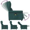 Electric Massage Recliner Dark Green Fabric