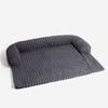 Custom Plush Pet Sofa Bed with Bolster Armrests Washable Anti-Slip PP Cotton Filled for Cats & Small Dogs  Colors