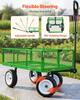 Garden Cart, 408.2 kg, Heavy Duty Steel Yard and Garden Utility Wagon with 10-Inch Tires, Outdoor Gardening Stool with Adjustable Handle, Detachable