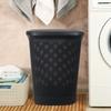 Kosz Łazienkowy Pojemnik na Pranie Odzież Bieliznę Plastikowy Czarny 60L