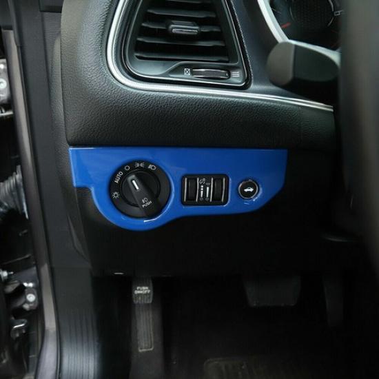Headlight Switch Panel Cover Trim for Dodge Charger 10+ & Challenger 15+ Blue