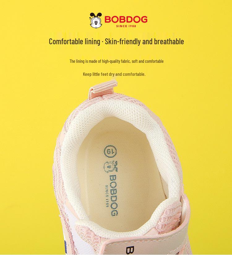 Bobodou Breathable Mesh Toddler Shoes - Soft Sole, Non-Slip, Unisex for Spring/Autumn
