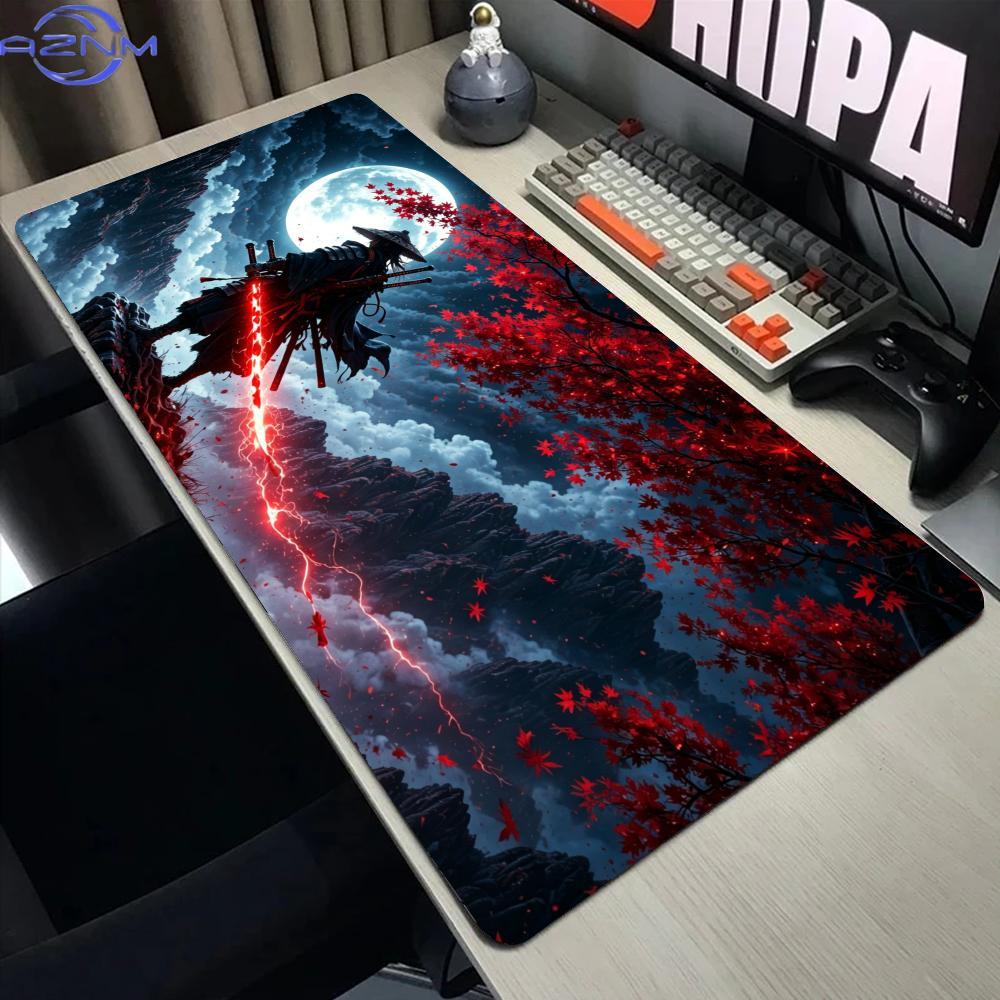 Mouse Pad Războinic Samurai Accesorii Computer Gamer Covoraș Masă Tastatură Mousepad Negru Companie Gaming Laptop Accesoriu Birou PC
