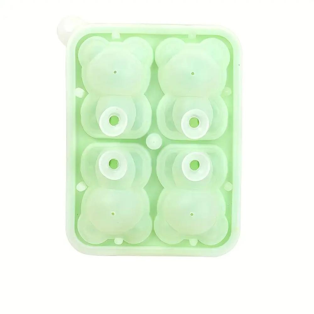 Silicone Ice Cube Tray,Cute Bear Ice Molds,Easy Release Reusable Chocolate Molds To Decorate Drink Coffee Juice Cocktail Whiskey