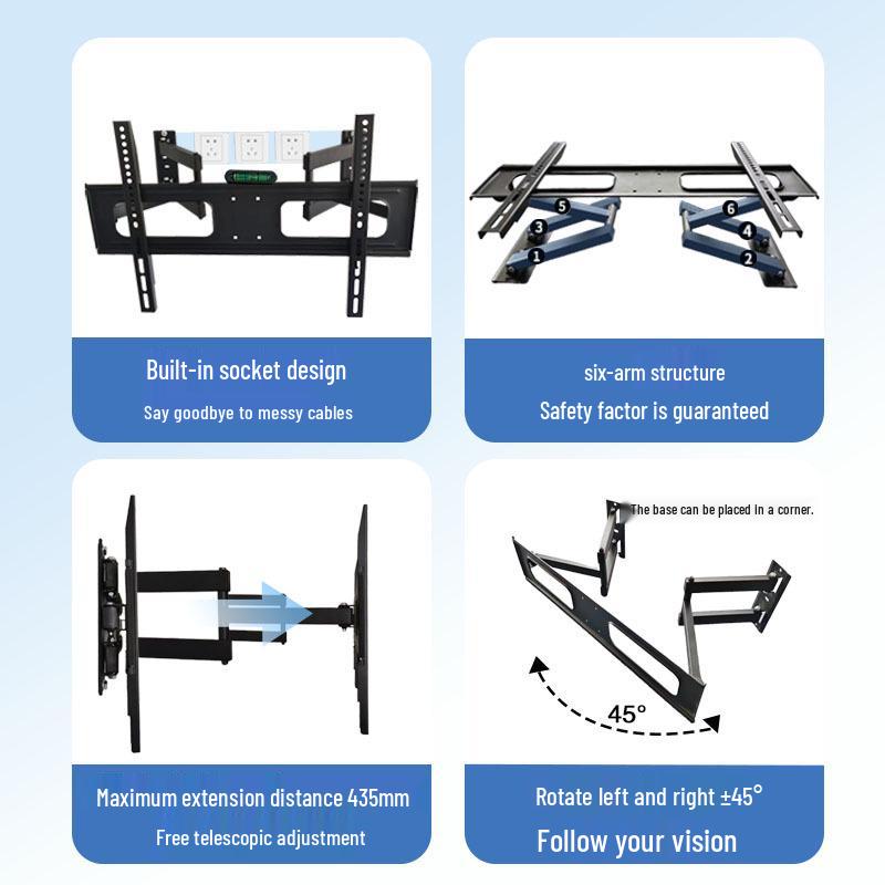 Ultradünne, einziehbare Wandhalterung für TV- & LCD-Monitore