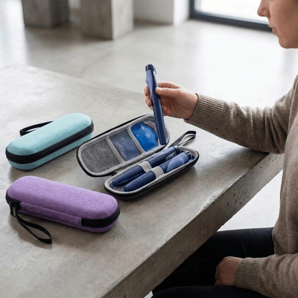 EVA Insulin Cooling Bag Waterproof Insulin Vial Storage Case Carry-on Pill Protector Travel