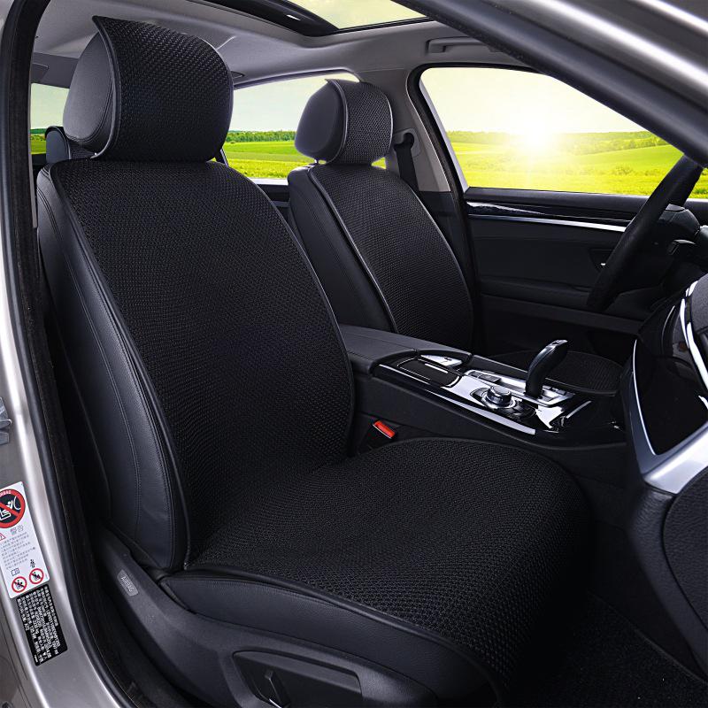 Popular Non-Slip Ice Silk Car Seat Cushion Set - Breathable, Cool, Free-tie, All Seasons