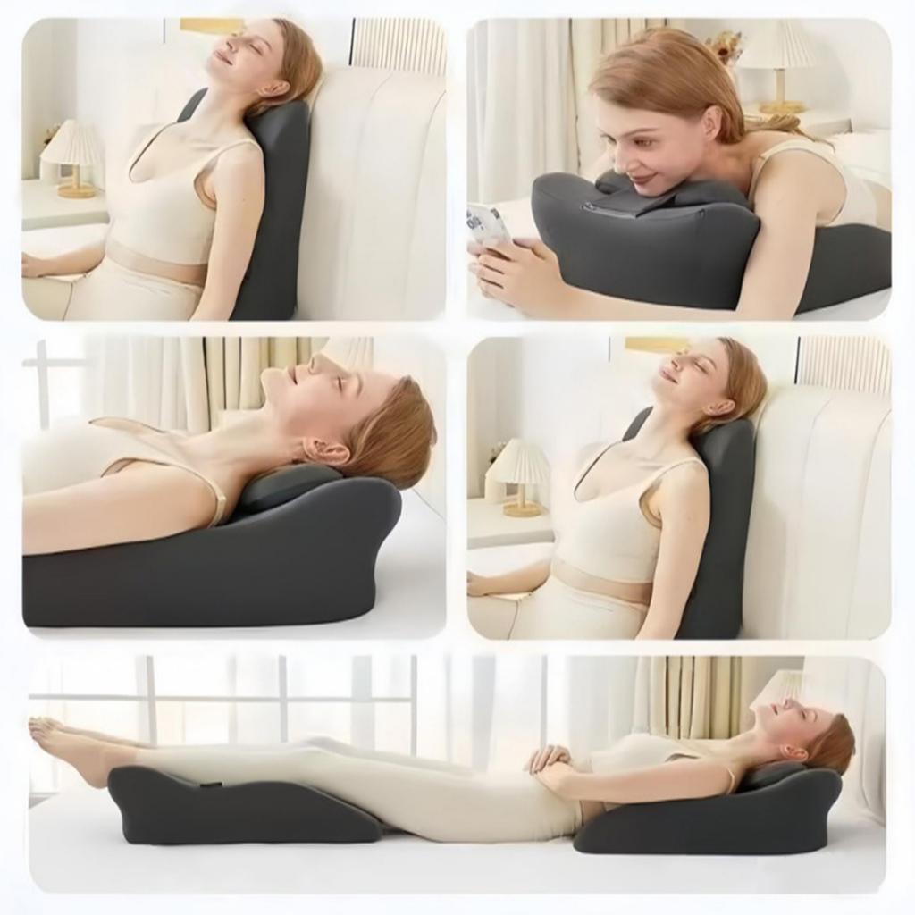 Back Pillow Memory Foam Lumbar Support Pillow Couple Pillow for Reading Sleeping Lying