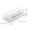Heavy Duty Refrigerator Beverage Organizer- Automatic Push Slide Rail Can Dispenser, Adjustable Width Partition, Holds 15 Soda Cans