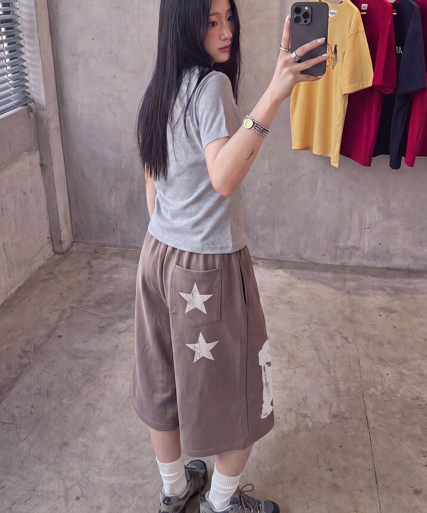 GRAVER [Unisex] Star 3 Bermuda Shorts_3Color