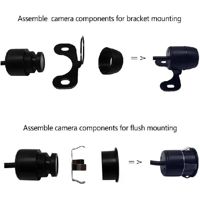 Car Backup CCD Front Rear View Camera 170 Degree Wide Angle Waterproof Without Guide Line Auto Parking Sensor System