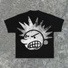 Fashion Pattern Tshirt 100 Cotton Simple Cartoon Graphics Trendy Loose Original Street Hiphop Tshirt