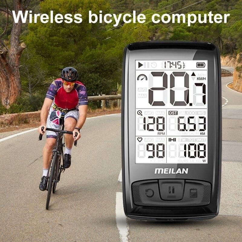 Meilan M4 BALDE Wireless Bicycle Speedometer Waterproof Bike Odometer Computer Training Cadence Speed Sensor Stopwatch Cycling