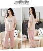 Aifen Teng Women's Summer Cotton Pajama Set: Short Sleeve Top & Three-Quarter Pants, Plus Size, All Cotton