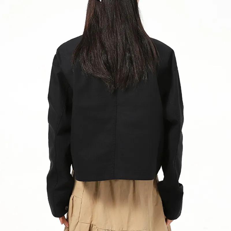 Converse Jackets Women's Black Lapel Moderate Workwear (Unisex) Jackets 10021081 A01