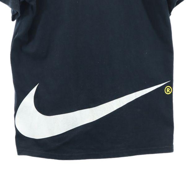 Nike 90s Silver Tag Old Logo Print Short Sleeve T-shirt S Black Men's Used