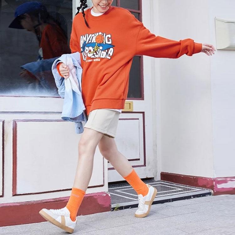Men's Sweatshirt Li-Ning Li Ning Sports Life Collection Letter Print Casual Fleece Lined Pullover Sweatshirt