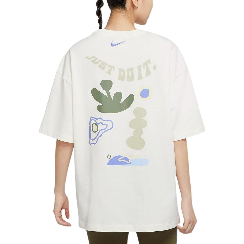Nike Drop Shoulder Sleeve T Shirt Women's White DX6150-133