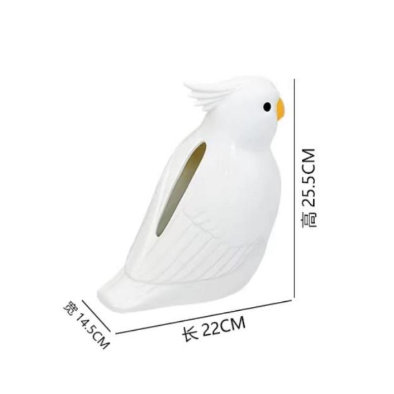 BRCeramic Tissue Box Cartoon Bird Parrot Simulated Animals Toilet Paper Box Napkin Holder Paper Towel Holder Desk StorageEY