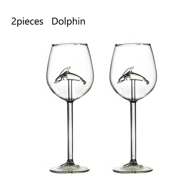 Kawaii Haifisch Weinglas Karaffe, Barkeeper Tassen, Cocktail Trinkgläser, Bier, Whisky Gläser, 300ml, 2 Stück