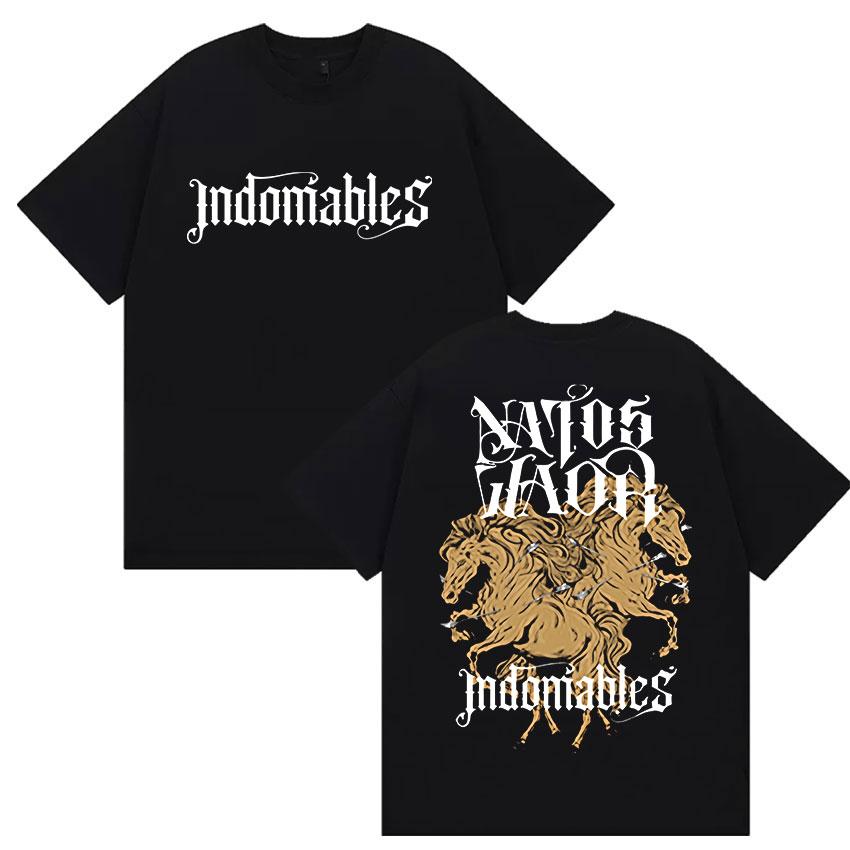 Rapper NATOS WAOR Tour 2025 Merch Graphic T Shirts Unisex Street Punk Hip Hop Short Sleeve Tshirt Unisex Retro Style Clothing Tees