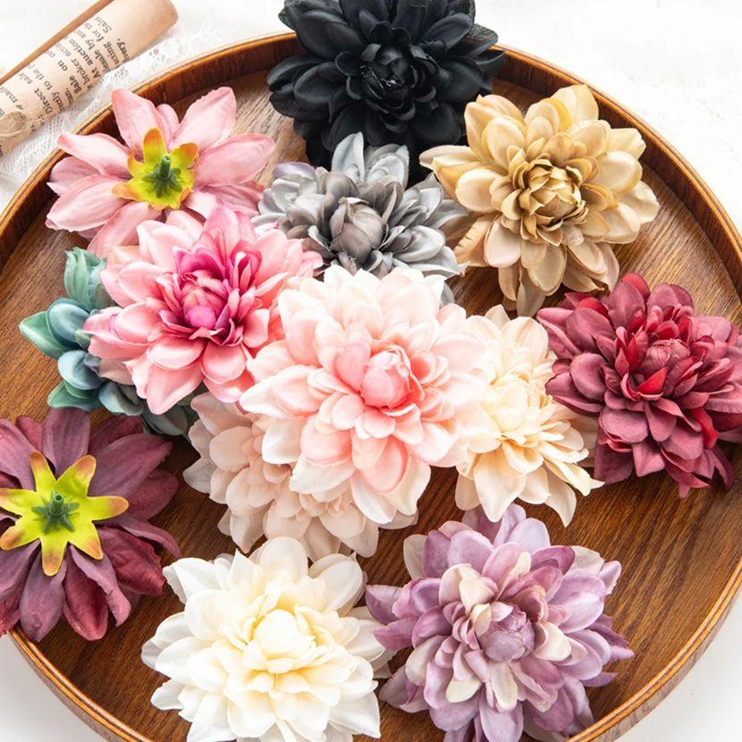 Silk Artificial Flower Chrysanthemum DIY Gifts Candy Box Wedding bridal bouquet Festival Home Room Outdoor Garden Decora Wreath