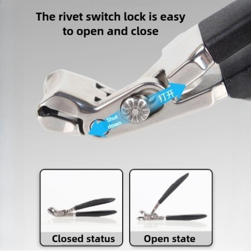 High Quality Nail Clippers Long Handle Black Grip Available Manicure Fingernail Cutter Thick Hard Toenail Scissors Tool New