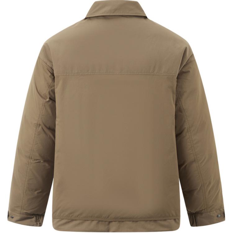 Li Ning CF Suo Red Velvet Waterproof Warm Comfortable Solid Color Down Jacket Men Outerwear Brown AYMU217-4