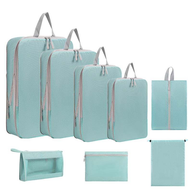 Czteroczęściowy zestaw kompresyjny podróżny: Worki próżniowe na ubrania, buty i skarpetki - Wodoodporne rozwiązanie do przechowywania