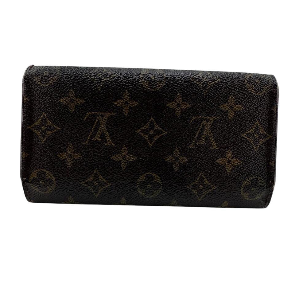 LOUIS VUITTON M61215 Monogram leather Portefeuille International Purse Sunburn leather Women Used
