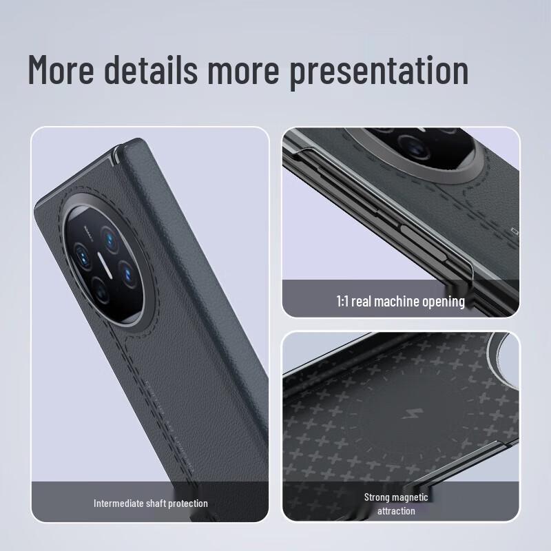 Blue Gorilla Magnetic Hinge Leather Case for Huawei Mate X5/X3