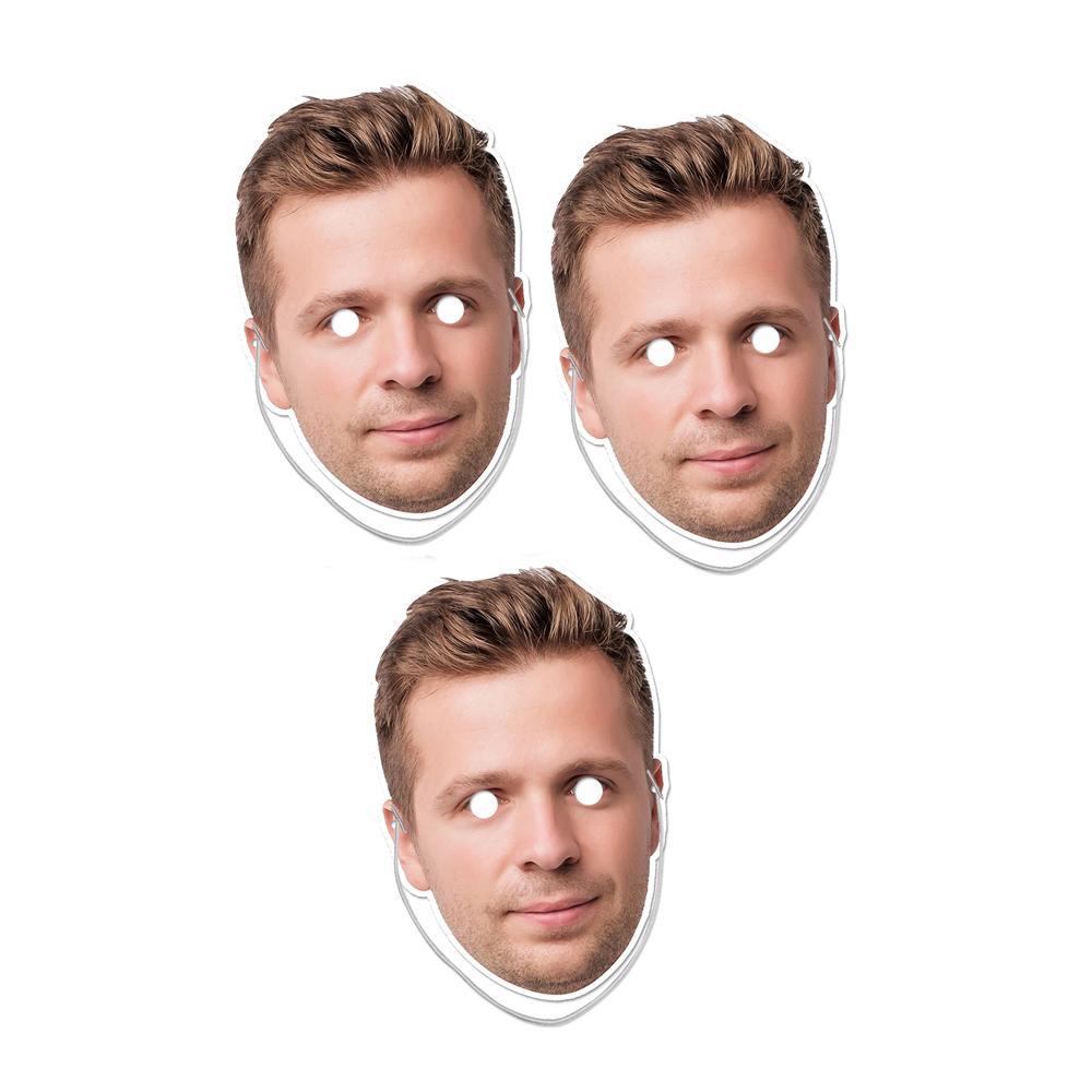 

3/6 шт. Индивидуальные маски для лица с фото, Персонализированные смешные бумажные маски для головы, Украшения для дня рождения, Девичника, Реквизит для фотобудки