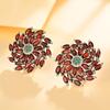 Wunderschönes Design aus natürlichen, hellen, roten Granat-Luxus-Ohrringen für Damen aus 925er-Sterlingsilber, edler Schmuck, Jubiläumsfeier