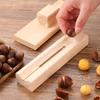 1pair Manual Chestnut Opener Wooden Chestnut Clip for Easy Peeling Walnuts and Lotus Durable Ergonomic Design Grip Kitchen Tool