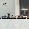 Tiny Plastic Cat Statues Mini Figurine Miniature Cute Cartoon Kittens Ornament for Office Decorations Computer Monitor Car Dashboard Home Desk